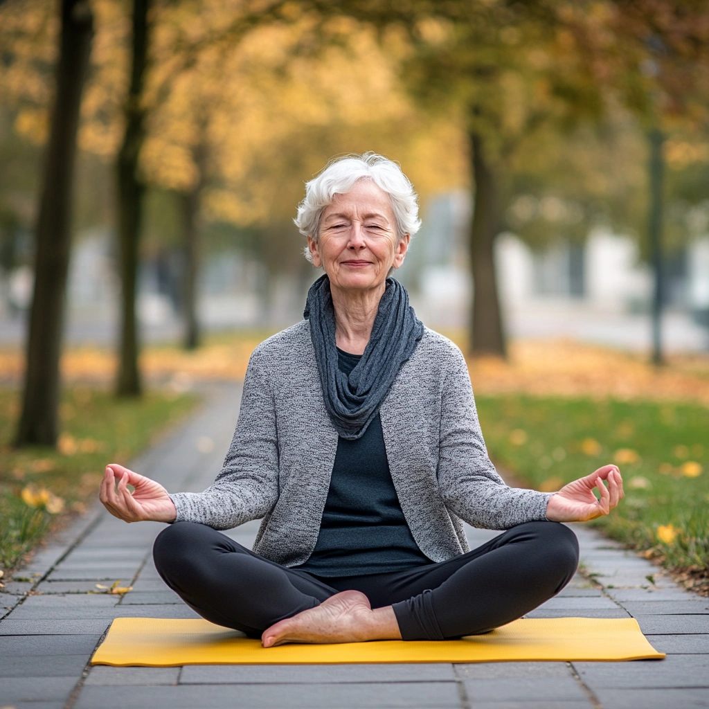 Йога для пенсіонерів у парку